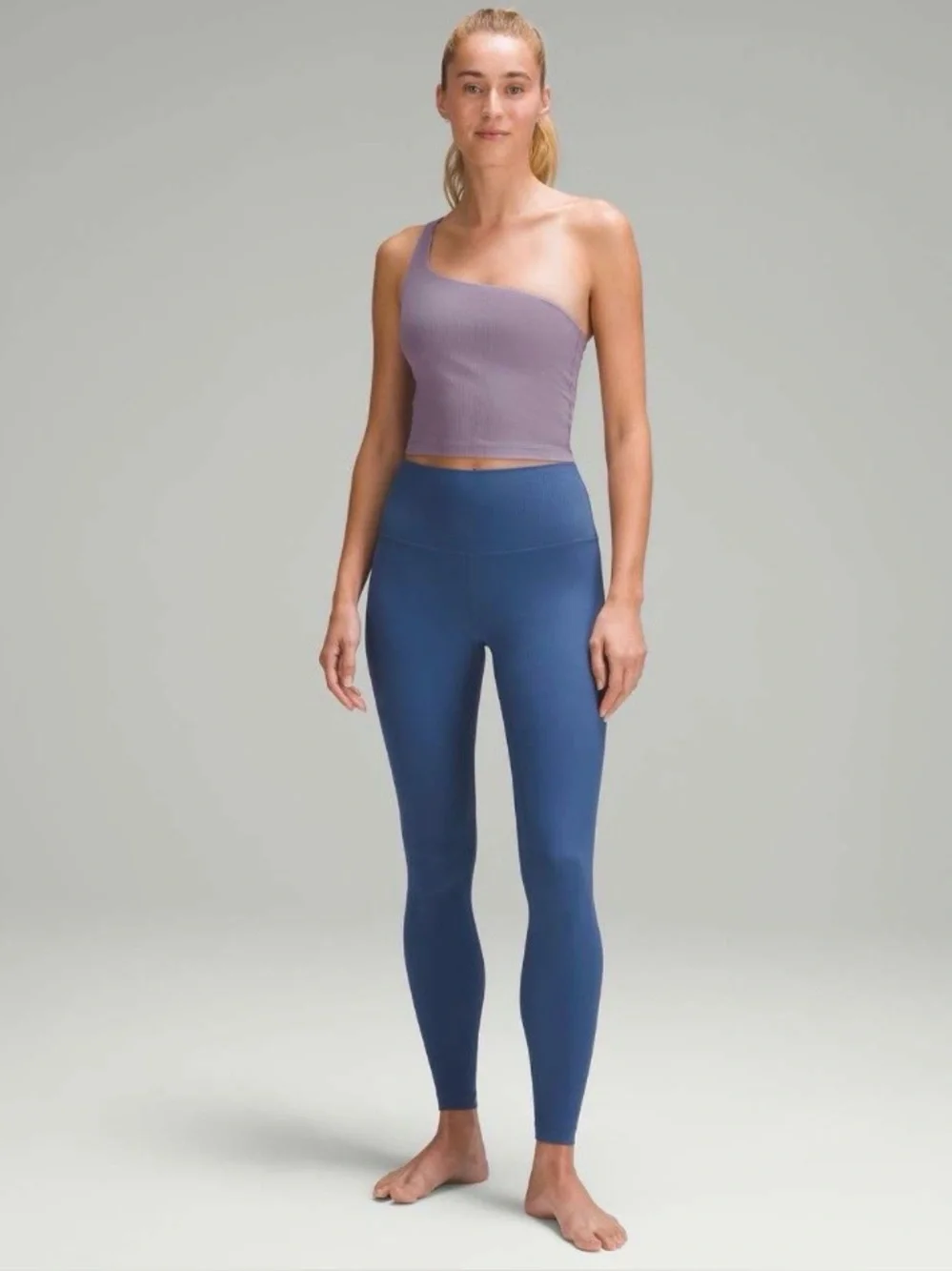 Lululemon Ribbed Nulu Asymmetrical Yoga Tank Top Purple Ash W1ERPS size 0